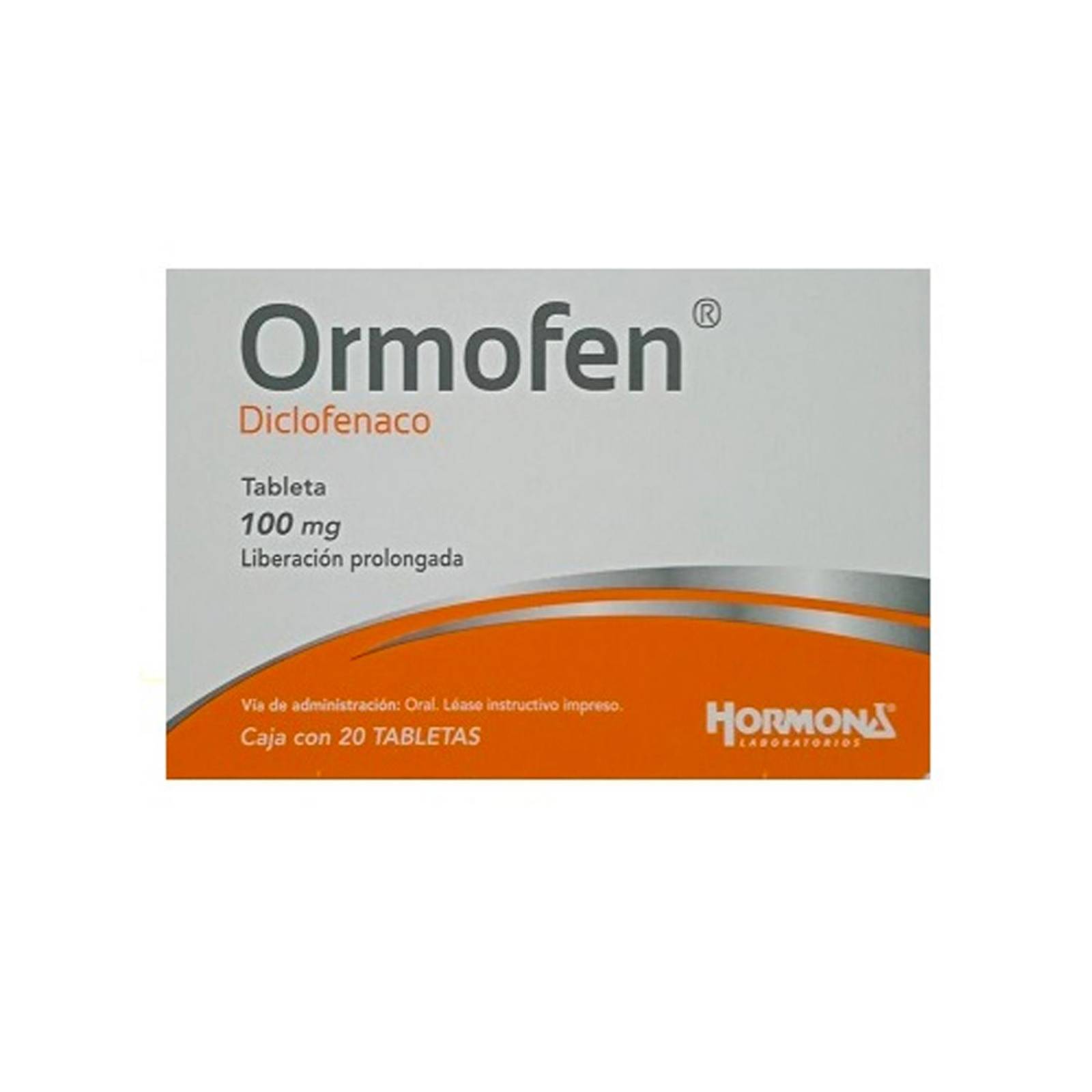 Diclofenaco Ormofen Liberación Prolongada 100 mg 20 tabletas 