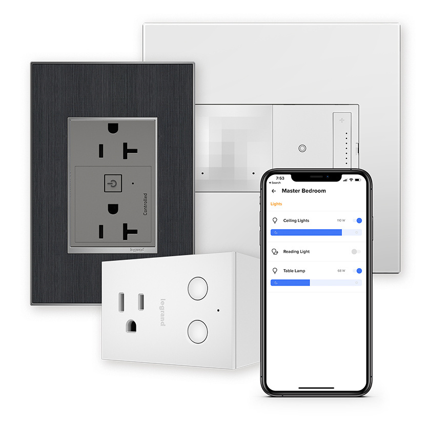 adorne with netatmo switch and outlet in white