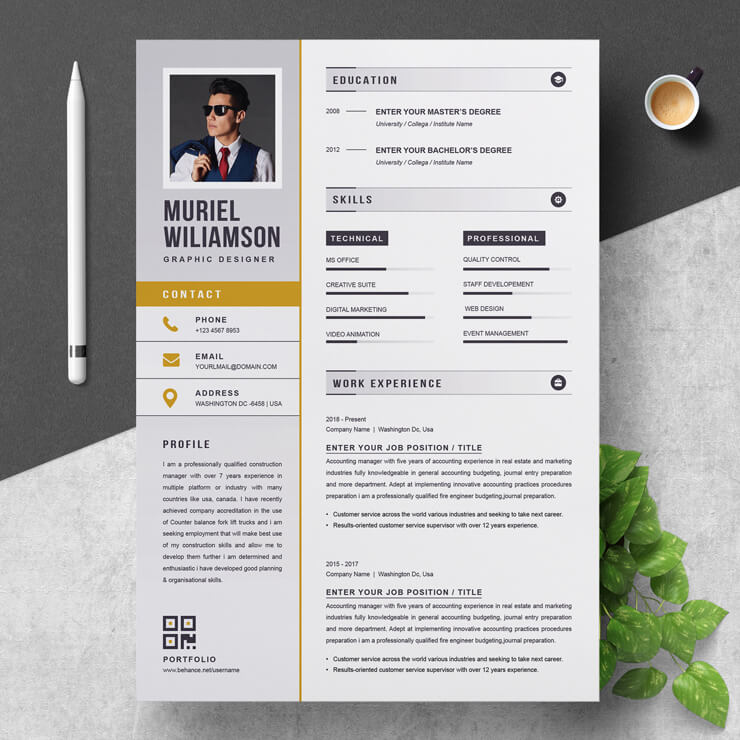 Freelance graphic designer resume