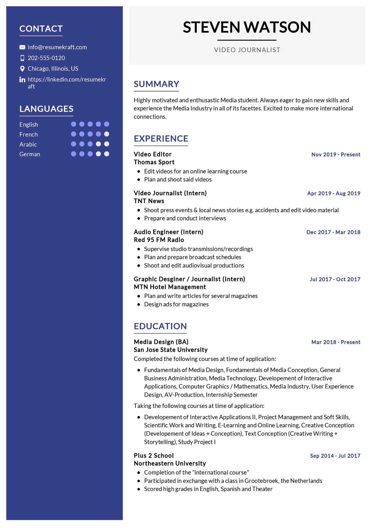 Journalist Resume Writing Guide 12 Resume Templates 2020