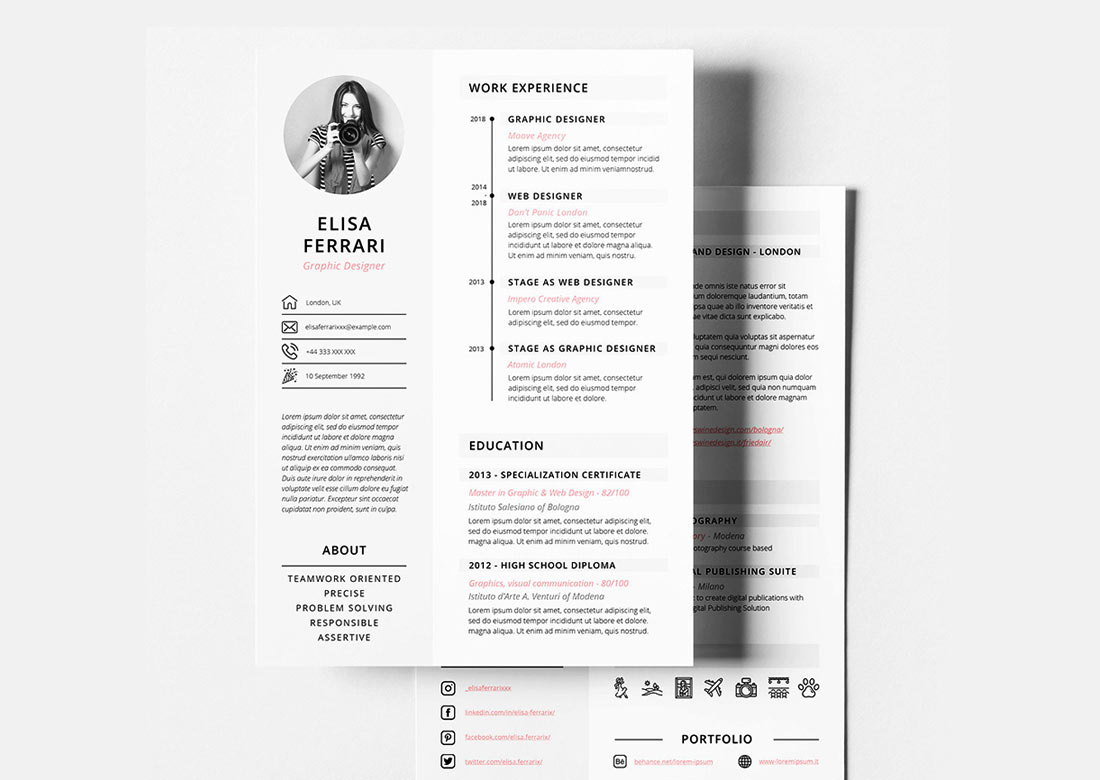 Free creative resume templates for download - godmopa