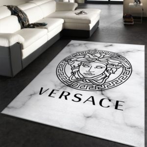 Versace Stone Background Area Rug Carpet