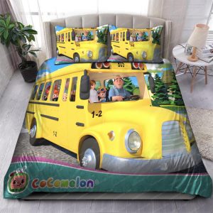 Cocomelon Wheels On The Bus Bed Set Bedding Set