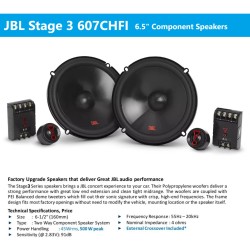 JBL Stage 3 607CFHI Component Speakers for Cars| 100% Original | RideoFrenzy