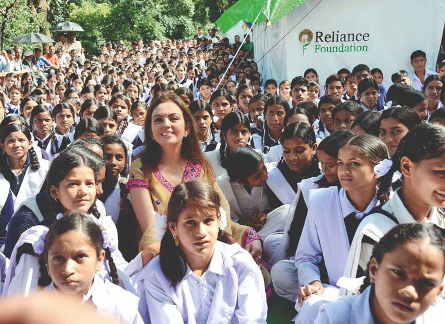 Reliance Foundation - Mrs. Nita Ambani with Students