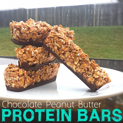 Chocolate Peanut Butter Protein Bars