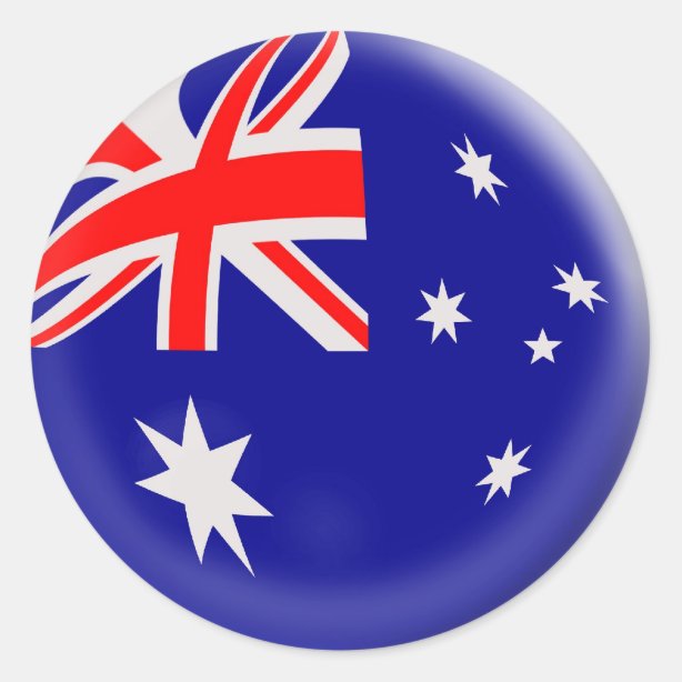 Australia Flag Stickers | Zazzle AU