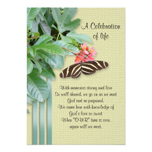 celebration of life invitations Celebration of life invitations with a ...