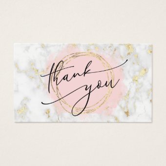 marble design thank you card | Zazzle