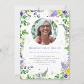 Modern Floral Celebration of Life Funeral Invitation | Zazzle