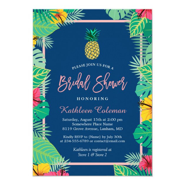 15 Tropical Bridal Shower Invitations to Love | Mimoprints