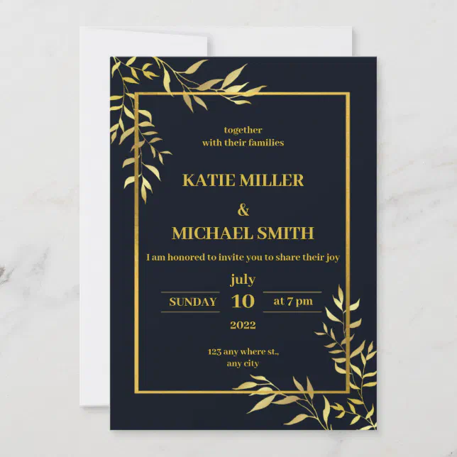 Wedding Invitation, Acrylic Invitations | Zazzle