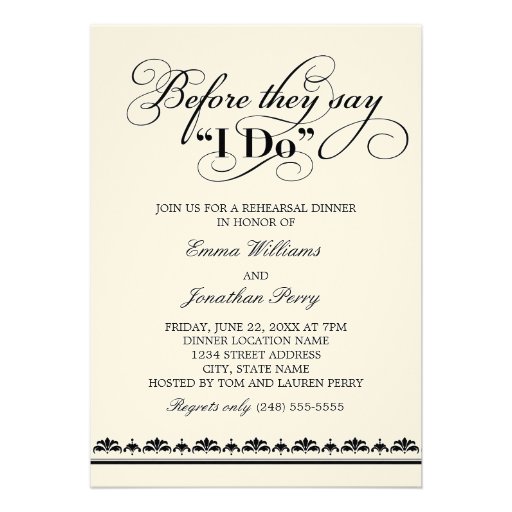 Wedding Rehearsal Dinner Invitation | Wedding Vows 5