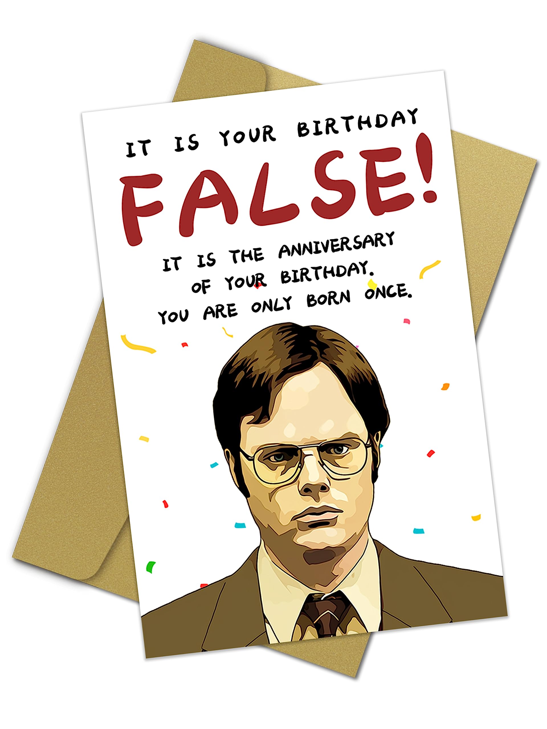 Qiyepbro Dwight Schrute Office Birthday Card for Men — 🛍️ The Retail Market