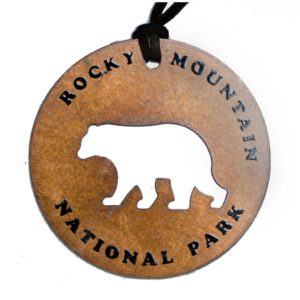 Wooden Ornament - Rocky Mountain National Park pendant.