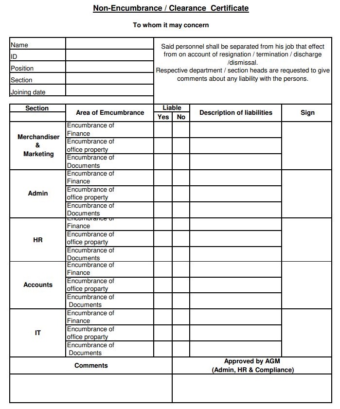 Compliance Certificate Template