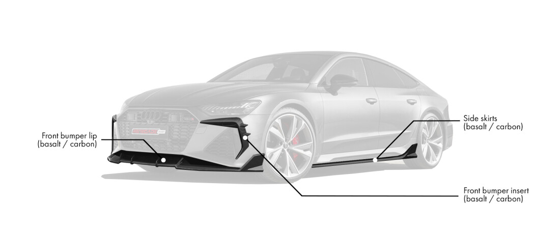 Body kit for Audi RS7 C8 includes: