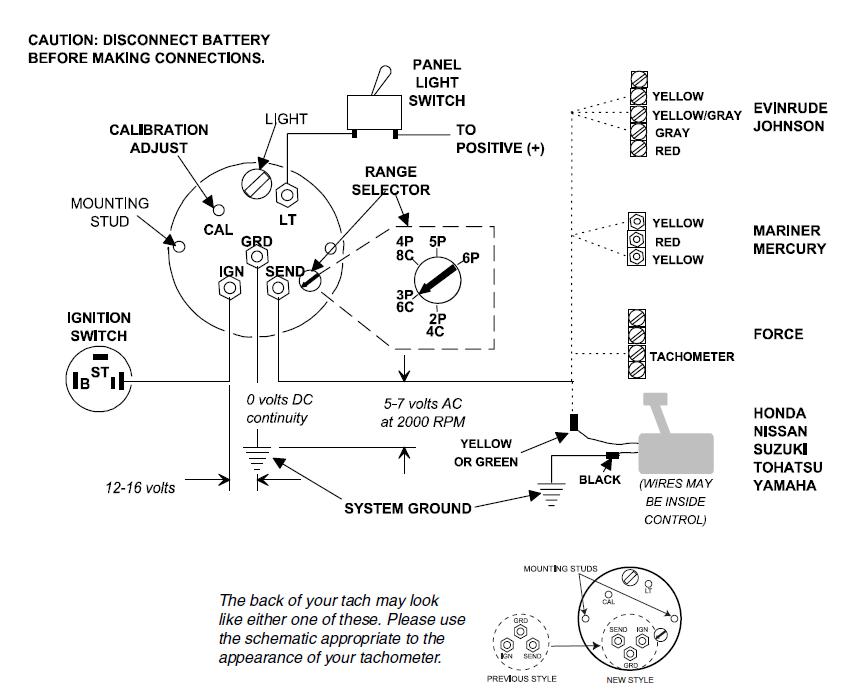 Mercury Outboard Tachometer Wiring