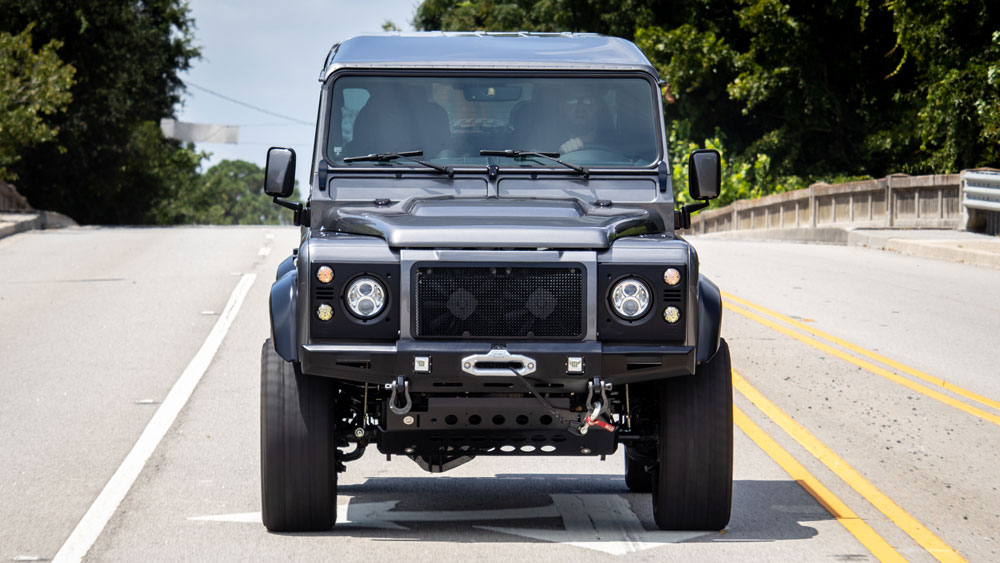 A one-off restomod from Himalaya of the Land Rover Defender 110.