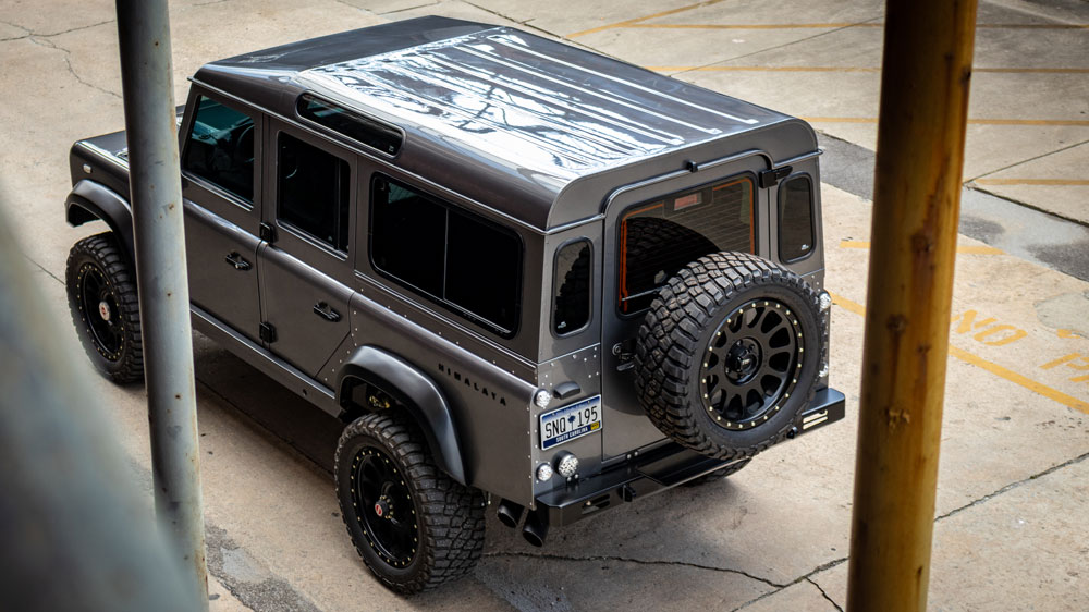 A one-off restomod from Himalaya of the Land Rover Defender 110.