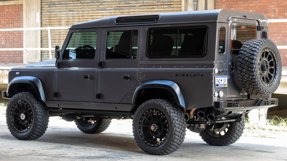 A one-off restomod from Himalaya of the Land Rover Defender 110.