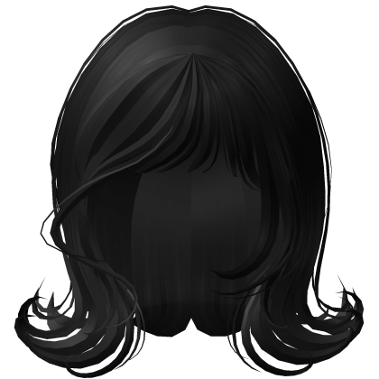 short swirly girly hairstyle black - Roblox ID