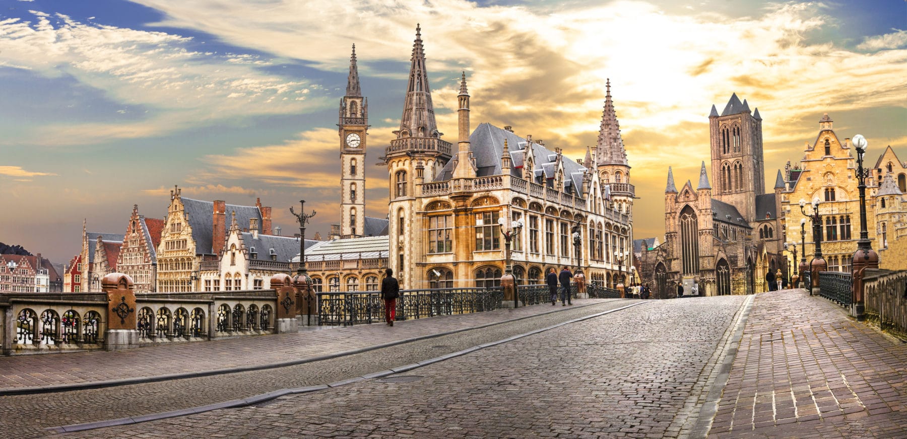 View of Ghent from bridge