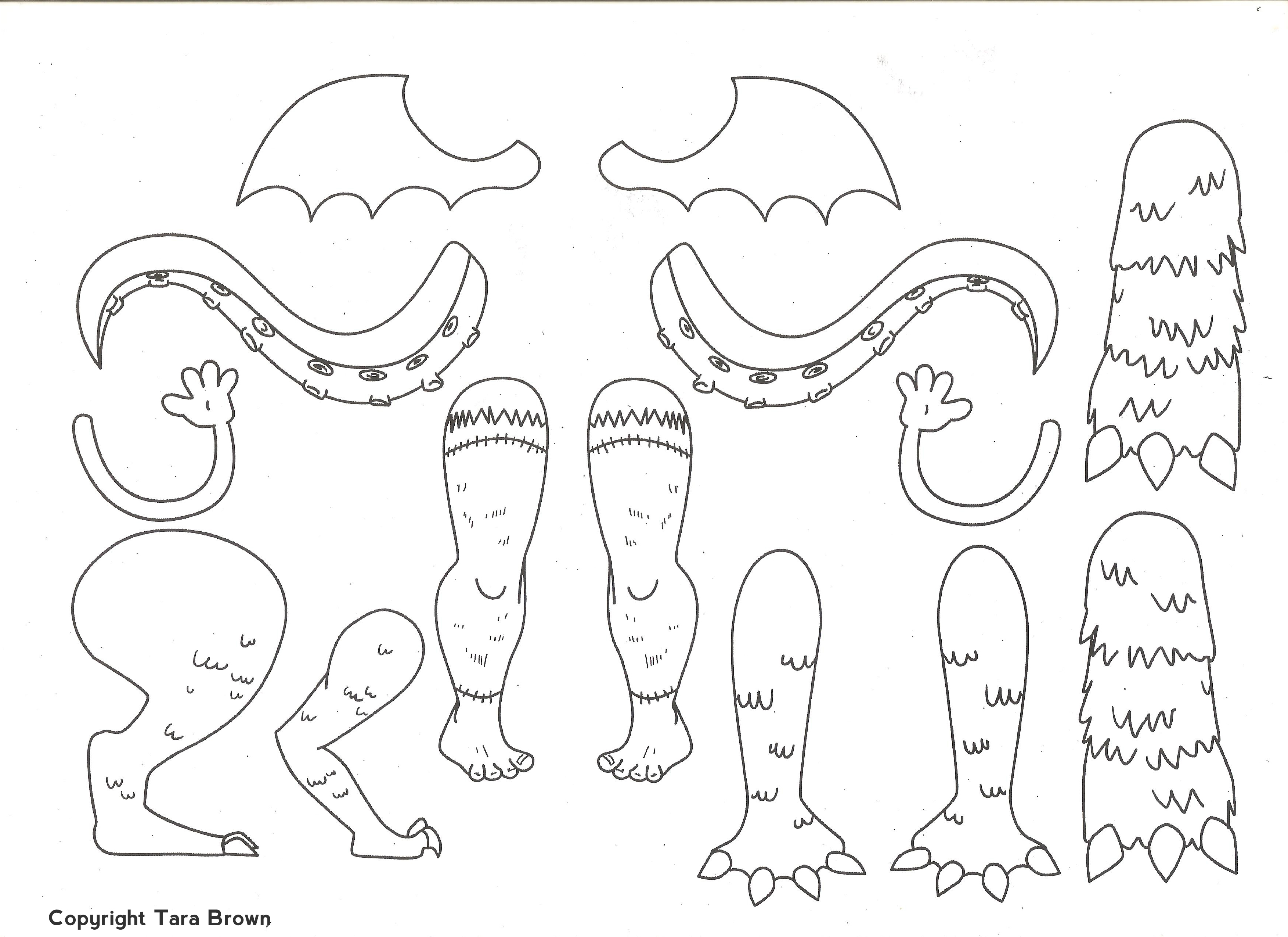 Printable Monster Body Parts