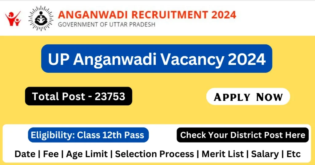 UP Anganwadi Vacancy 2024