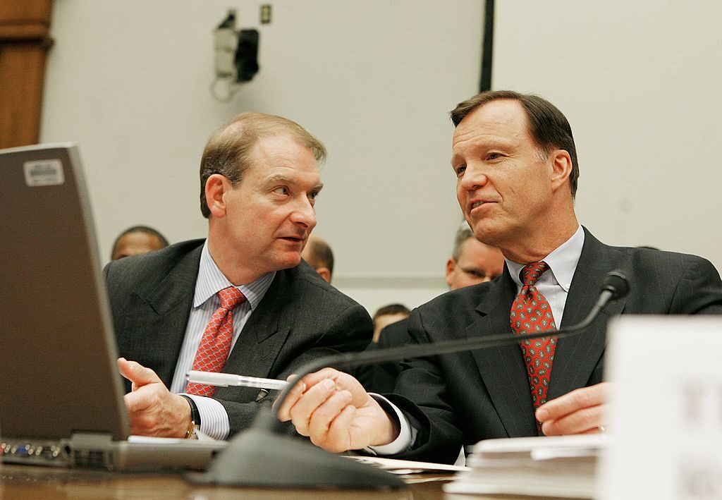 Paul Atkins, left, a Securities and Exchange Commission member from 2002 to 2008, was chosen to lead the agency by President-elect Donald Trump.   