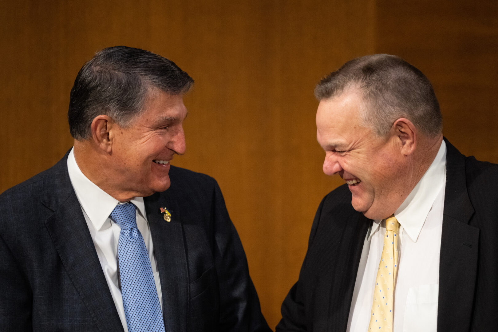 Sen. Joe Manchin III, I-W.Va., left, who retired this year, and Sen. Jon Tester, D-Mont., who lost reelection, have been among the senators offering farewell remarks in recent weeks.