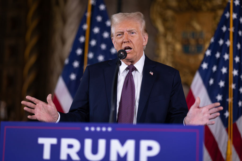 President-elect Donald Trump speaks to reporters Tuesday during a news conference at his Mar-a-Lago resort in Palm Beach, Fla.