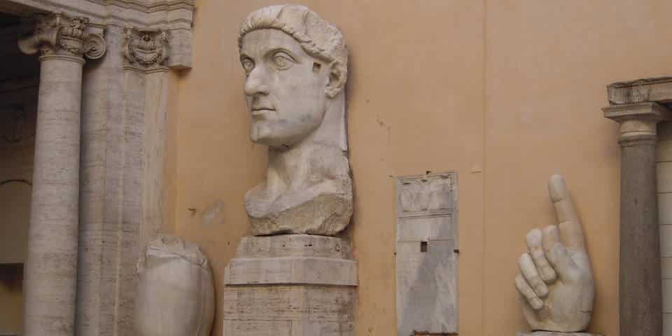 statue of Constantine in Capitoline Museums Rome