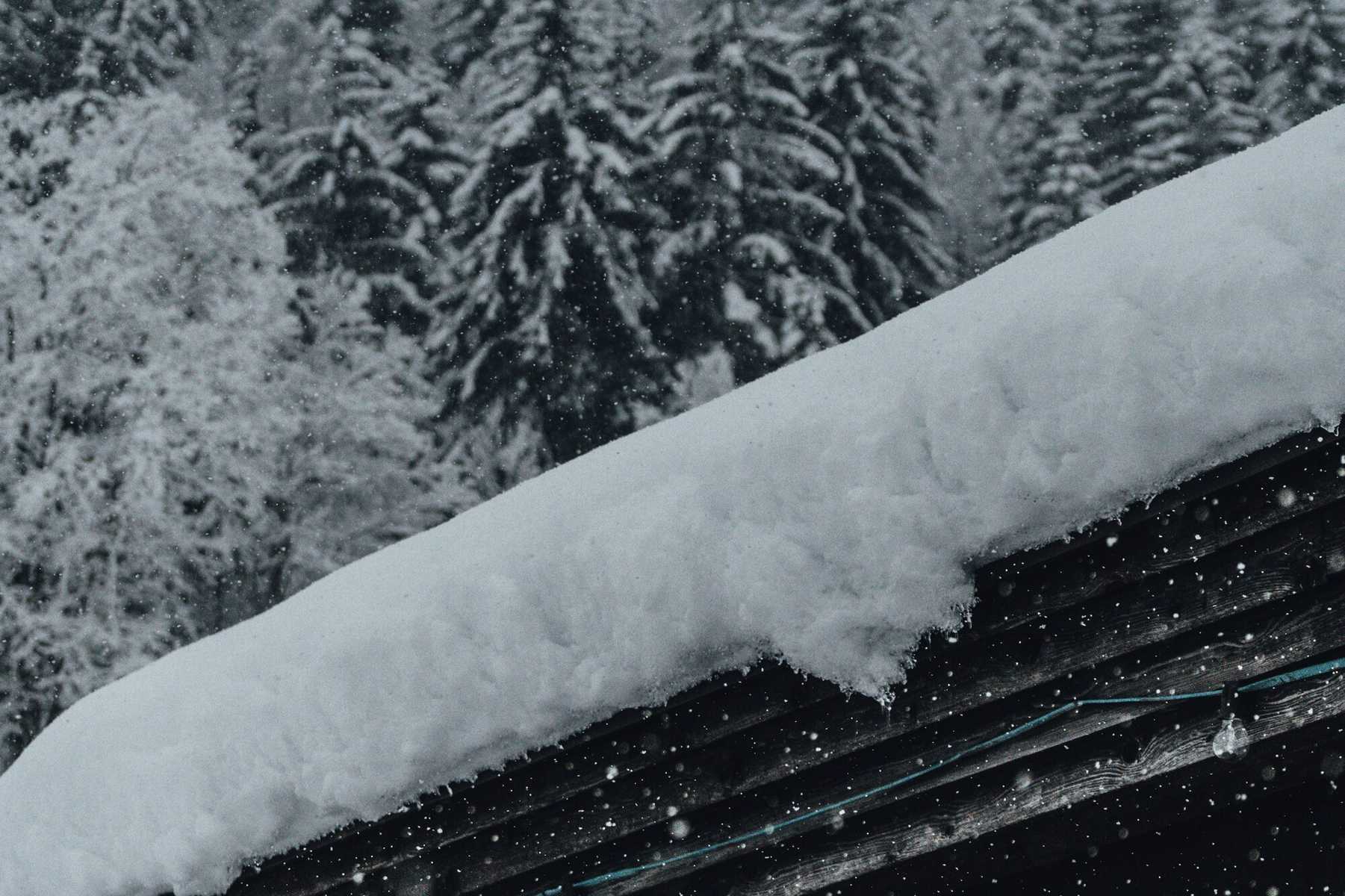 snow on the roof