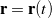 {\bf r} = {\bf r}(t)