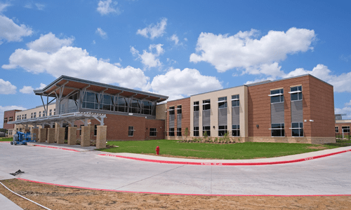 Exterior street view of Redbud Elementary School