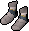 Charred white boots.png: RS3 Inventory image of Charred white boots