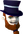 Goth leprechaun chathead.png: Chat head image of Goth leprechaun