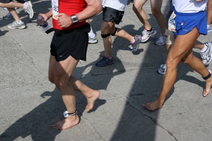 barefoot runner