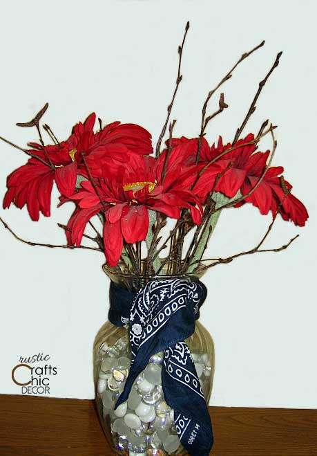 easy memorial day crafts - patriotic centerpiece