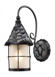 ELK 385-BK, Rustica Outdoor Wall Sconce Lighting, Matte Black