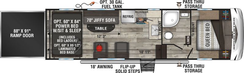 KZ Sportster 280TH Floorplan