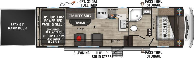 KZ RV Sportster 280TH Floorplan