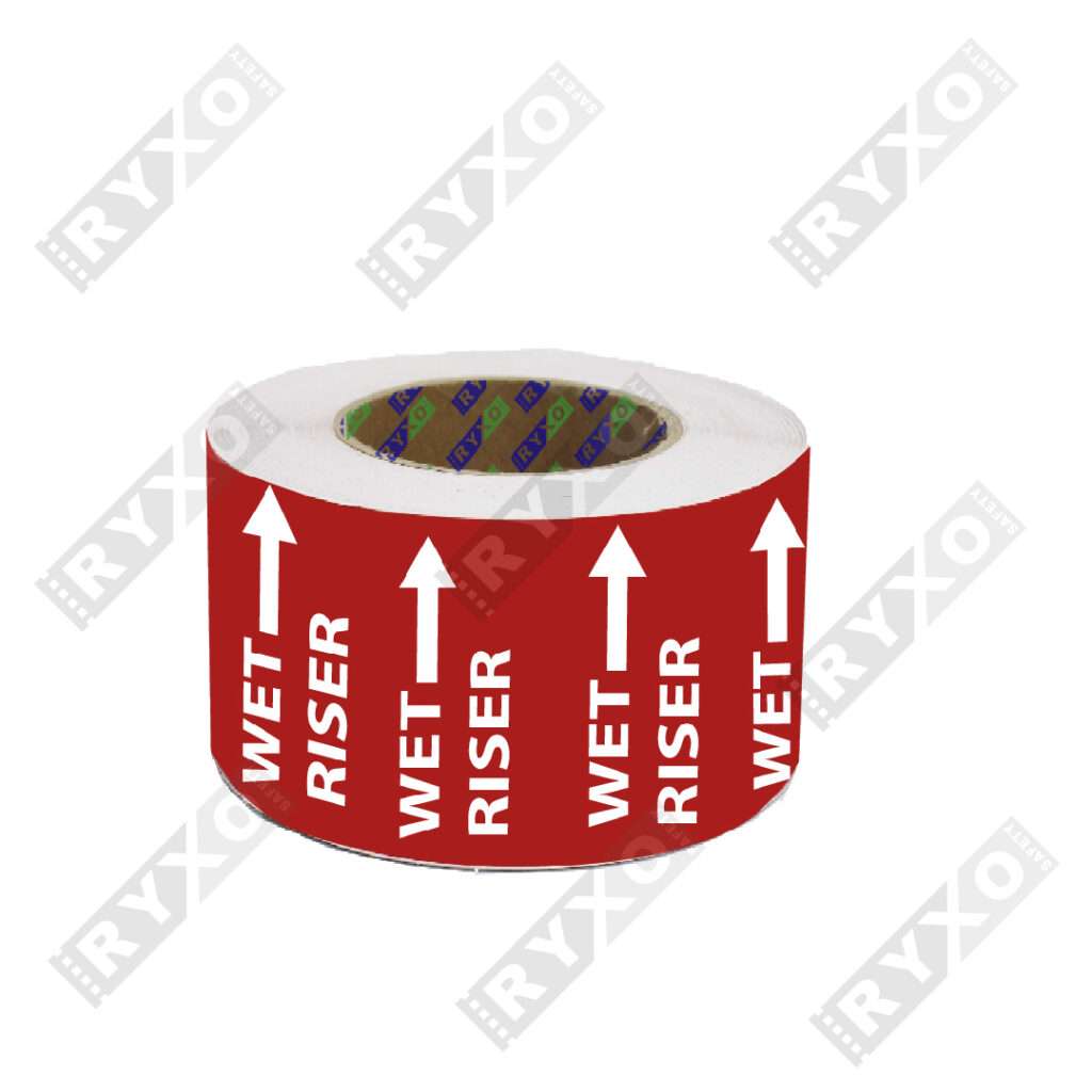 PIPE MARKING LABELS -WET RISER (WR) -SUPPLIER IN UAE