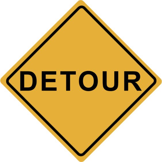 Custom Orange Detour Road Construction Sign : Front | Traffic Control ...