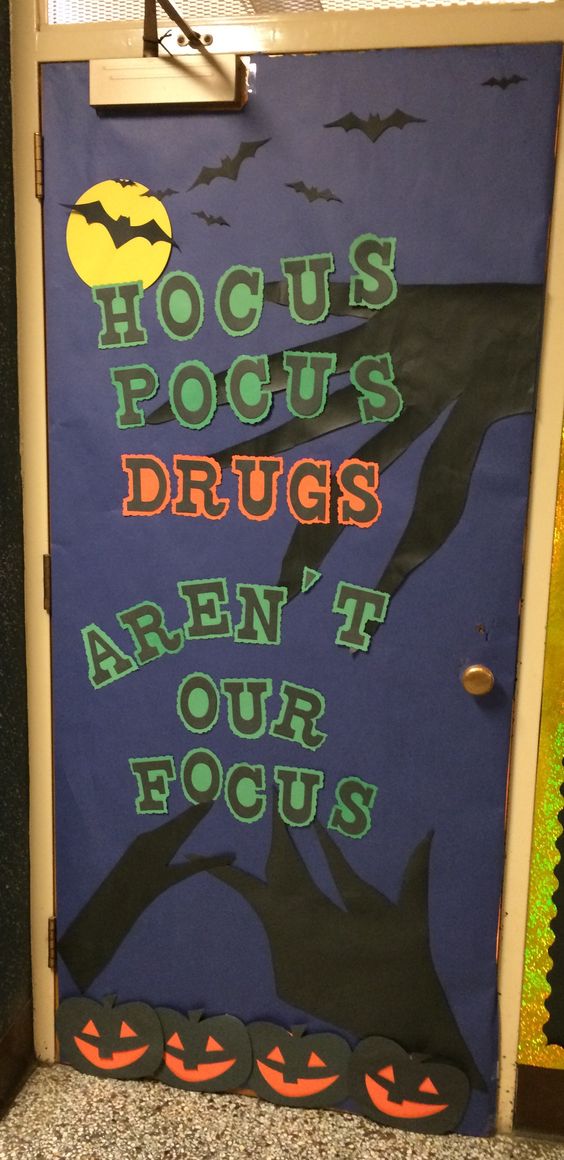 Hocus Pocus Drugs are not our focus, Red Ribbon Week Door Decorations ...