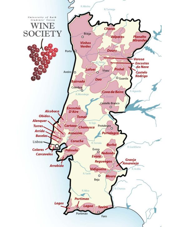 Portugal Wine Region Map | Sommelier - Oenology | Pinterest | Wine ...