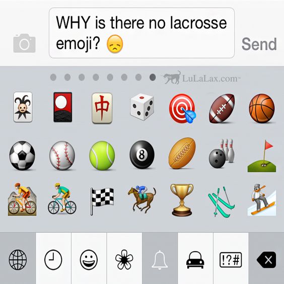 Lacrosse, Field hockey and Emojis on Pinterest