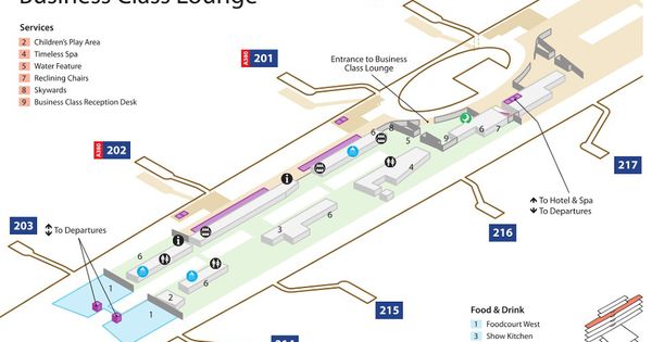 Emirates Terminal 3 Business Class Lounge Map | Lounges | Pinterest ...