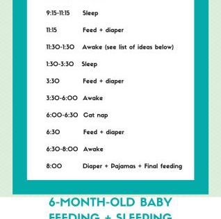 6-Month-Old Baby Feeding + Sleeping Exclusive Sample Schedule | Infant ...